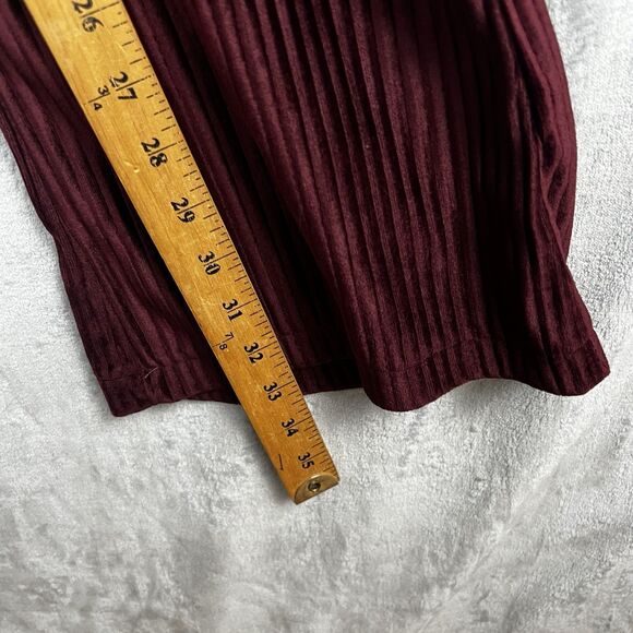 Urban Outfitters Womens Pants Cassidy Burgundy Ribbed Velvet Kick Flare  Size 6 - Picture 7 of 13